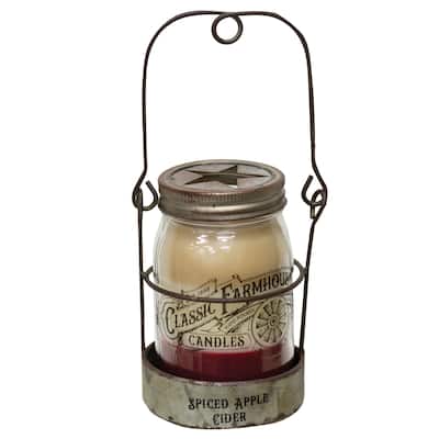Spiced Apple Cider 3 Layer Jar Candle w/Tin Holder 14oz