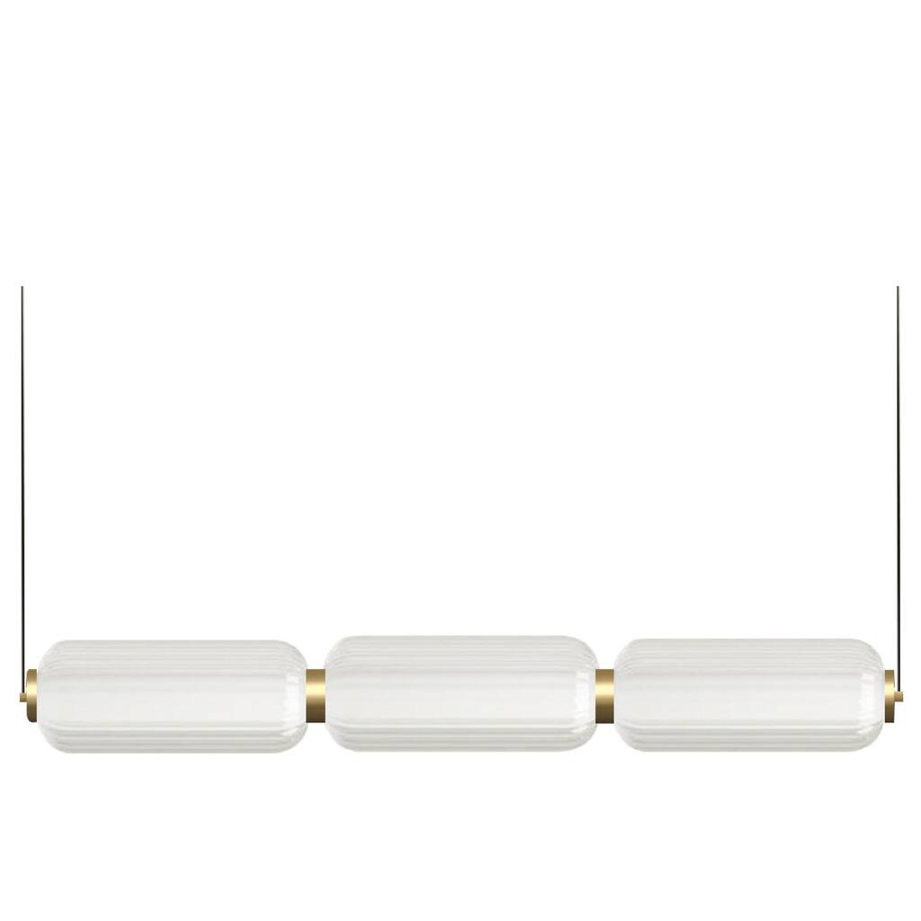 Dainolite Ramona LED Horizontal Pendant with Clear Fluted Glass