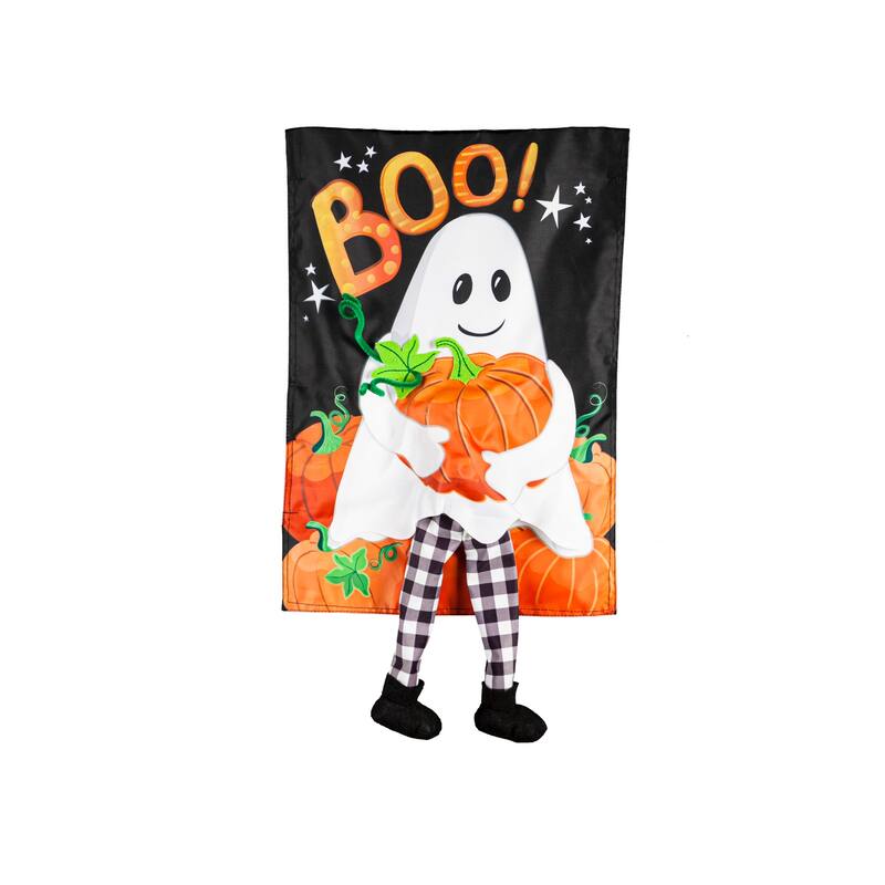 12.5 in. x 18 in. Ghost Garden Kickin Flag