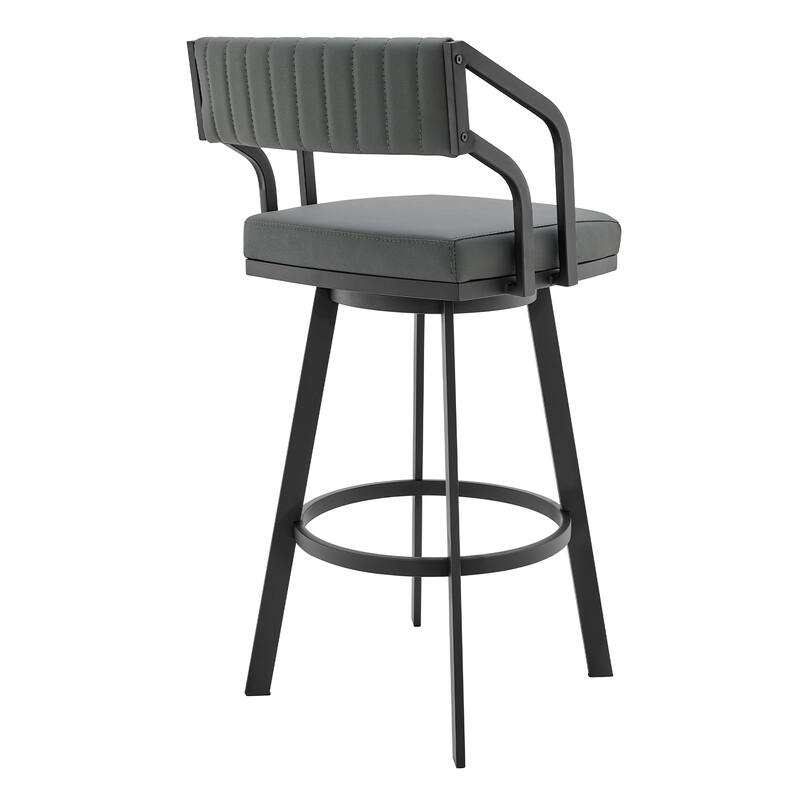 Capri Metal Upholstered Bar or Counter Swivel Stool