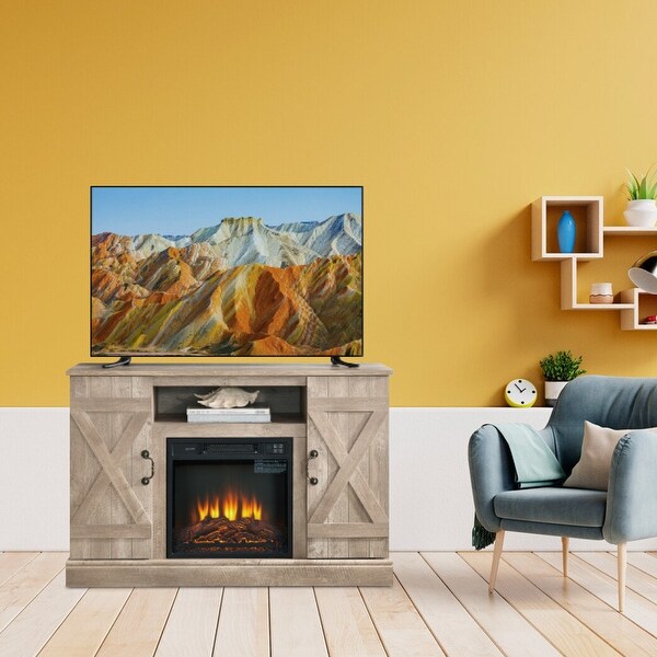 Ventless propane deals fireplace tv stand