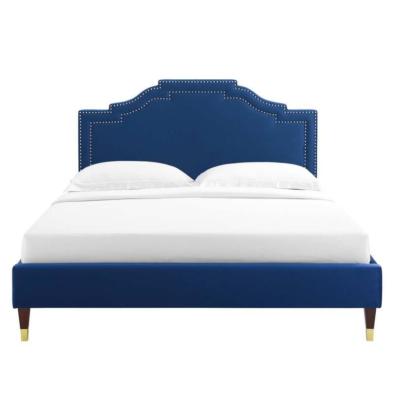 Adelaide Performance Velvet King Platform Bed