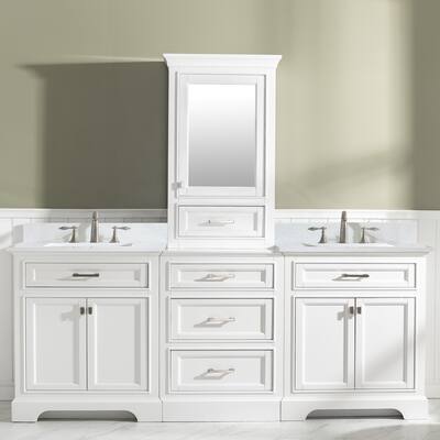Milano 96" Double Sink Bathroom Vanity Modular Set