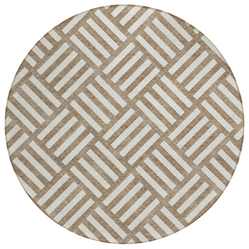 HomeRoots Geometric Transitional Rectangle Outdoor Rug