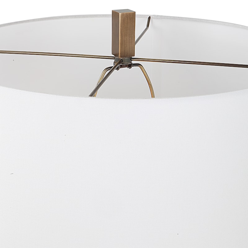 Uttermost Link Brushed Gold Floor Lamp - 19"W x 67"H x 19"D