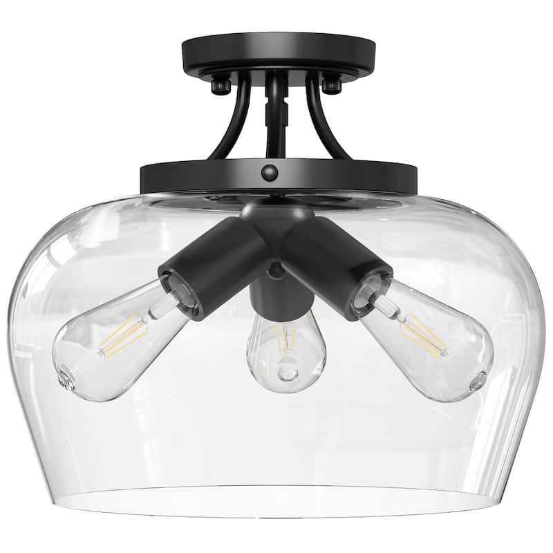 CO-Z 3-Light Semi Flush Mount Ceiling Light