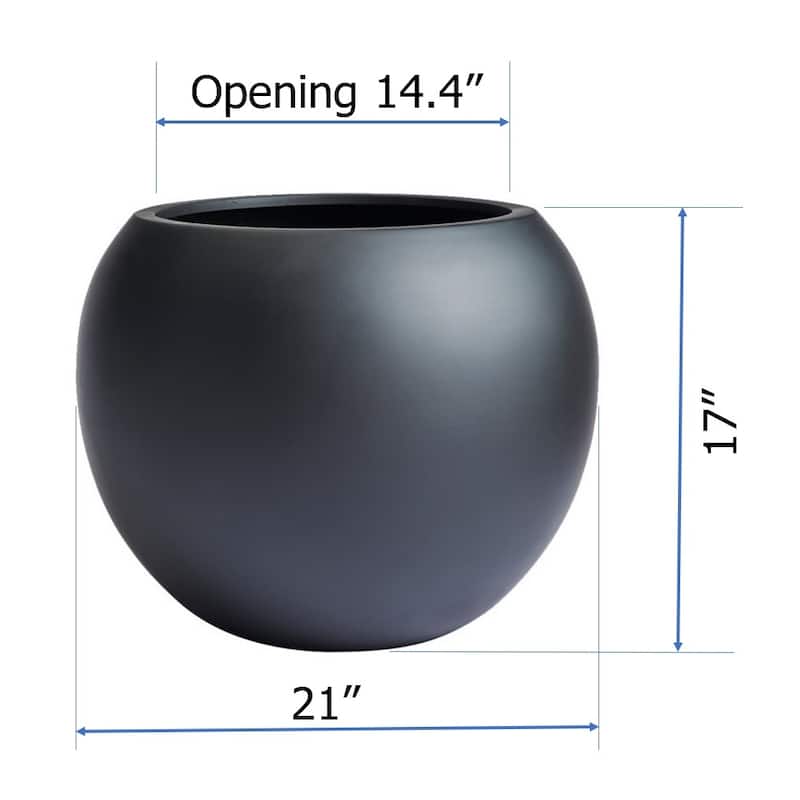 DreamPatio Riverside Fiberstone Composite Ball Planter for Indoor/Outdoor - Smooth Automotive 2K Coating