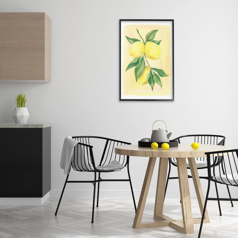 Stupell Hanging Lemons Country Charm Framed Giclee Art Design By Hannah Moren