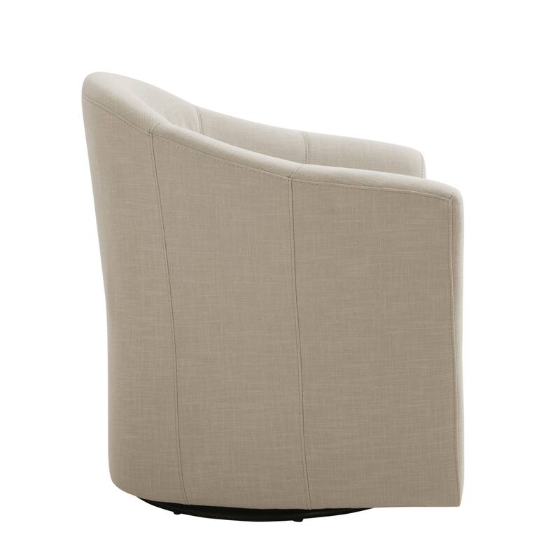 Modern Upholstered Swivel Barrel Chair Living Room Accent Chair