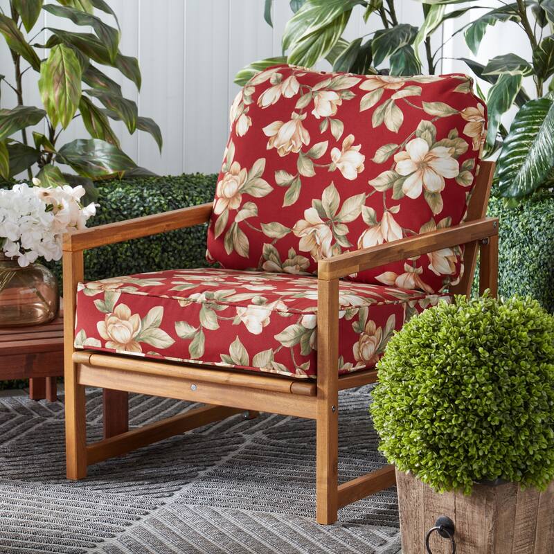 Outdoor 2-Piece Reversible Deep Seat Cushion Set (Cushions Only)