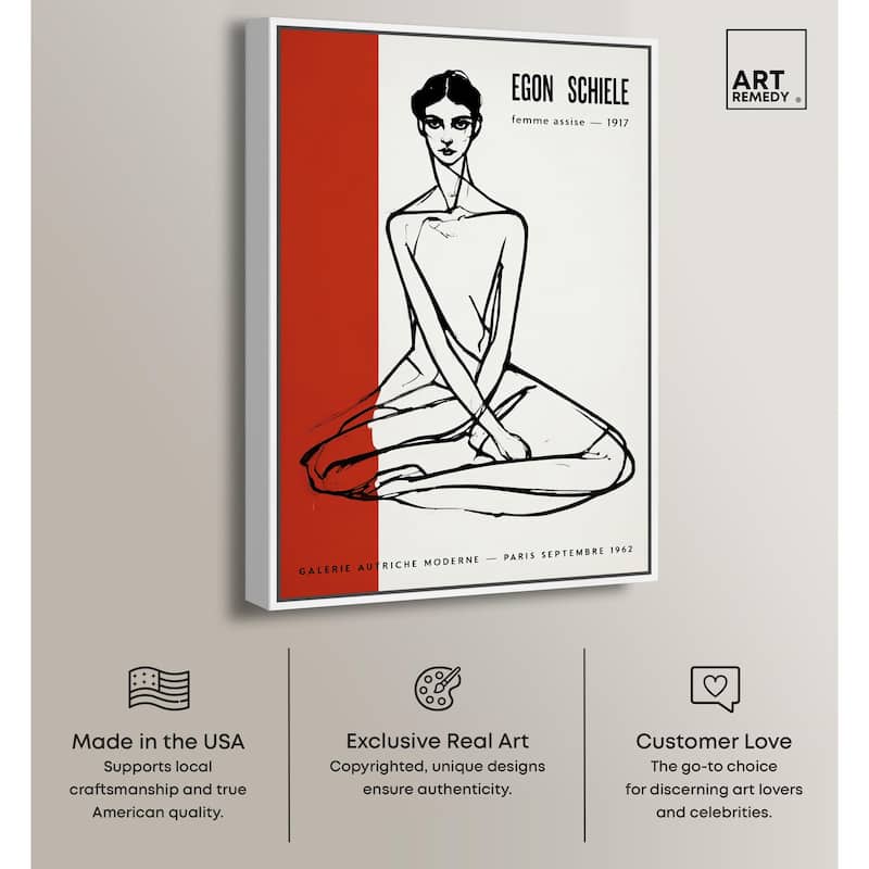 Schiele's Red and White Canvas by Art Remedy