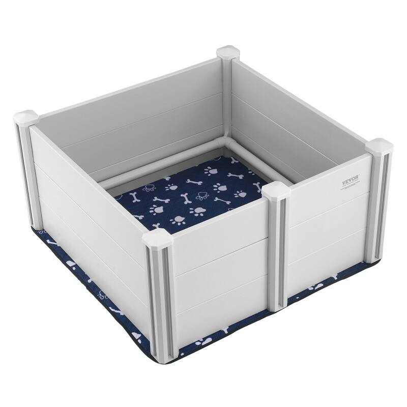 Dog Whelping Box,Whelping Box for Dogs and Puppies, White - 38.6IN