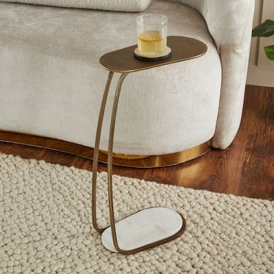 Renwil Balam Aluminum Side Table, Antique Brass