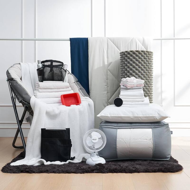 Fully-Loaded - Twin XL Dorm Bedding & Essentials Package