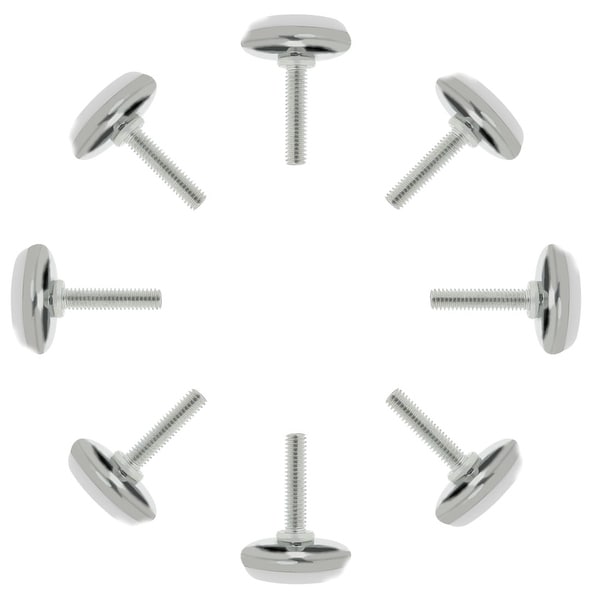 M6 x 25 x 30mm Furniture Glide Leveling Feet Adjustable Leveler Floor Protector for Cabinet Industrial Machine Leg 8pcs
