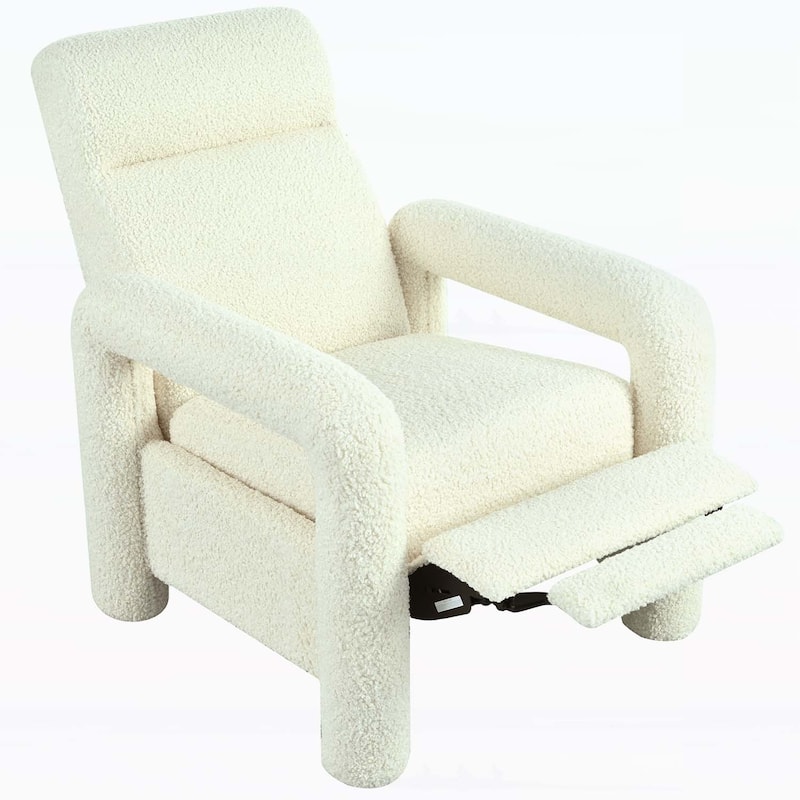 Upholstery Recliner Armchair with Adjustable Backrest, for Living Room Comfort