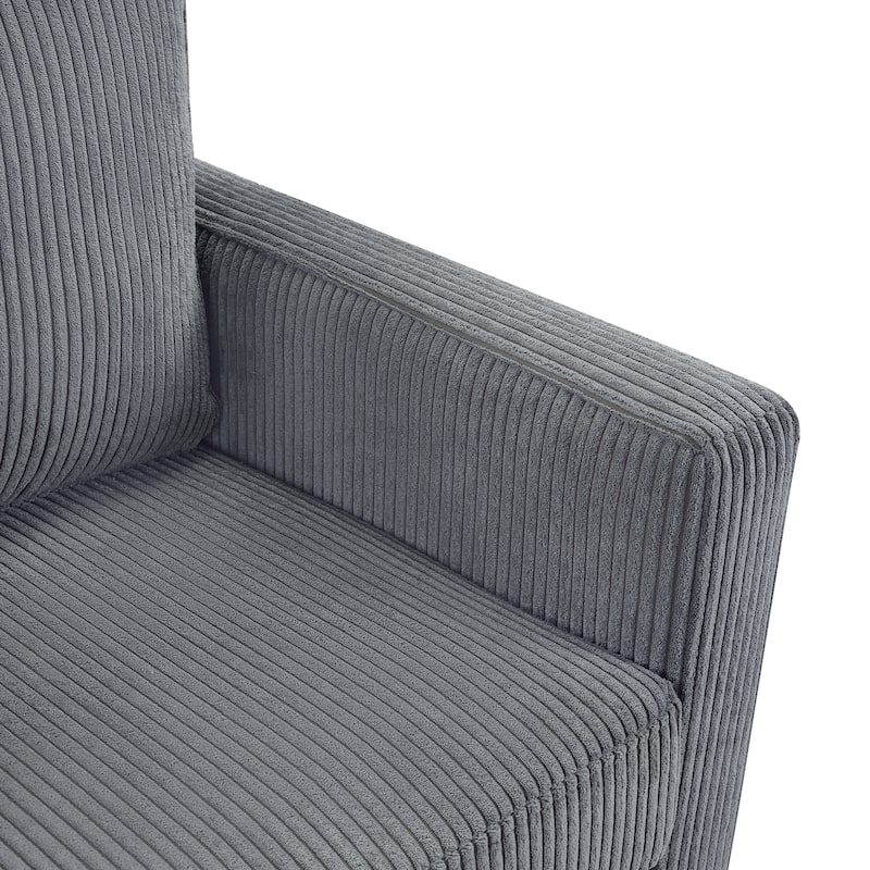 Roomfitters Twin Sofa Bed with Foldable Mattress, Side Table, Storage Pocket and USB Ports for Living Room