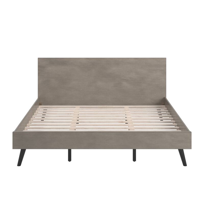 Noe Mid-Century Black Legs Platform Bed by iNSPIRE Q Modern