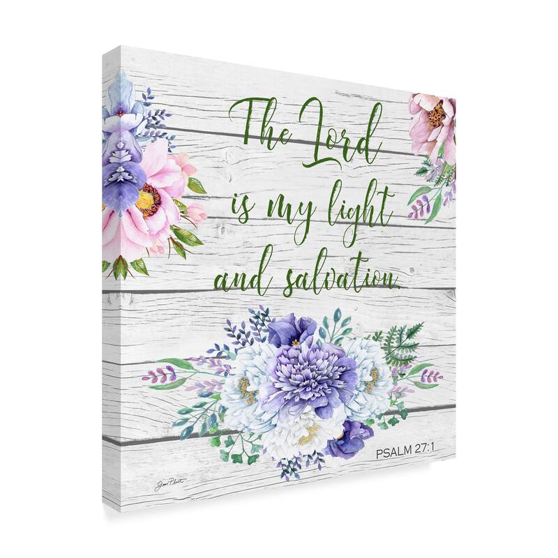 Jean Plout 'Garden Florals Bible Verse 3' Canvas Art