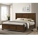 preview thumbnail 7 of 48, Roundhill Furniture Maderne 3-Piece Wood Bedroom Set, Panel Bed and Two Nightstands