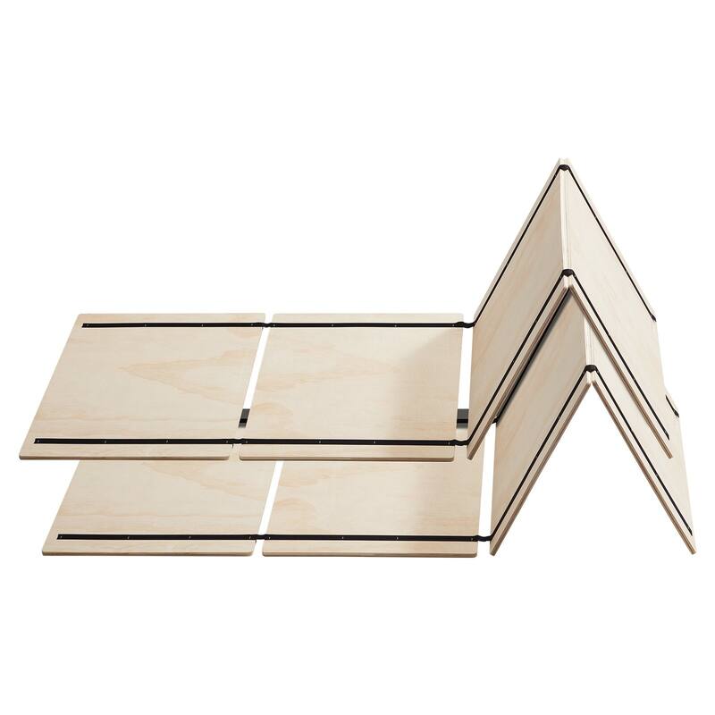 Natural Wood Pine Plywood Foldable Bunkie Board with Ventilated Webbing Straps