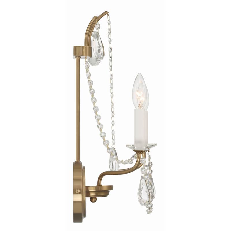 Karrington 2 Light Aged Brass Wall Mount - 12.5"W x 18.5"H x 6.75"D
