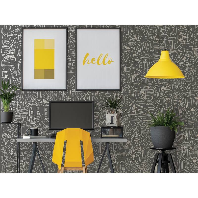 KT Merz BKLYN Navy Yard Grey Wall Mural