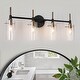 preview thumbnail 6 of 20, Modern Black Gold Bathroom Vanity Light Dimmable Wall Sconces with Cylinder Glass