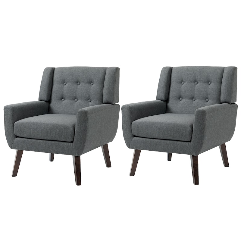 3-Piece Mid-Century Modern Living Room Set with Loveseat and 2 Chairs