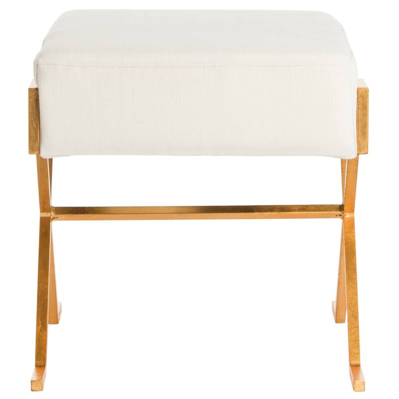 SAFAVIEH Geri Greek Key Light Beige Bench - 26.5" x 18" x 19" - 27Wx18Dx19H