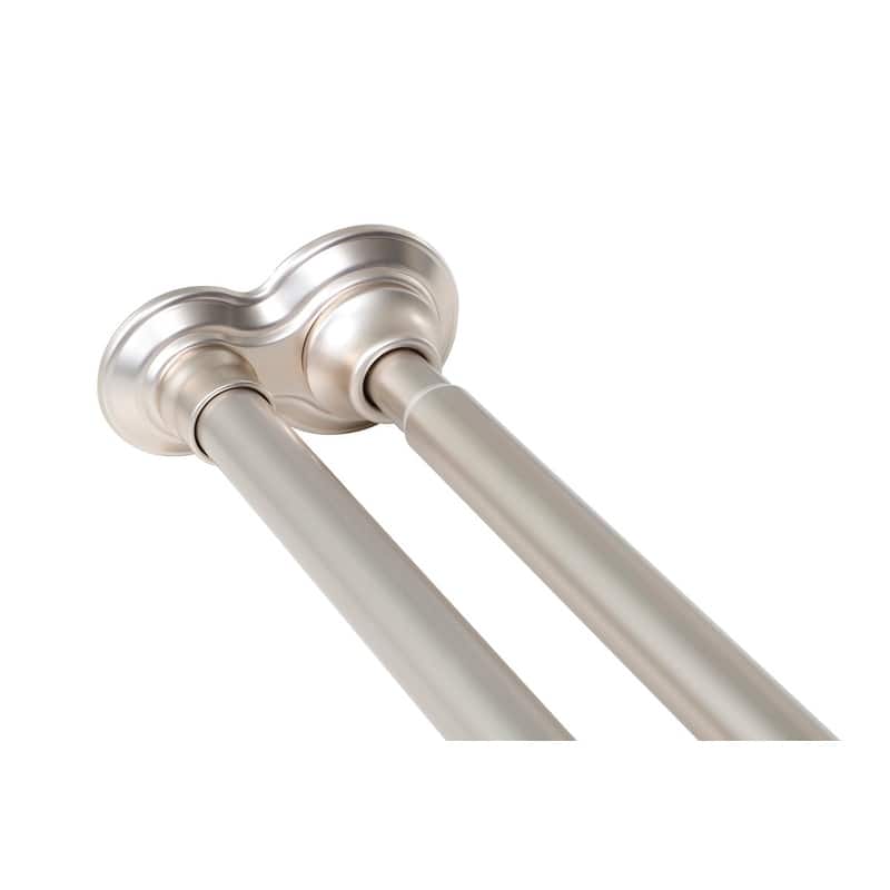 Utopia Alley Adjustable 72-Inch Double Shower Curtain Tension Rods - Rust-Proof Aluminum with Rubber End Cap