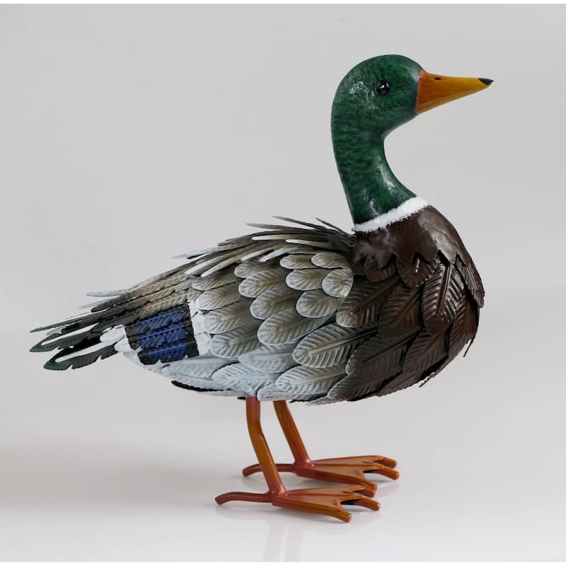 Metal Mallard Duck Garden Sculpture