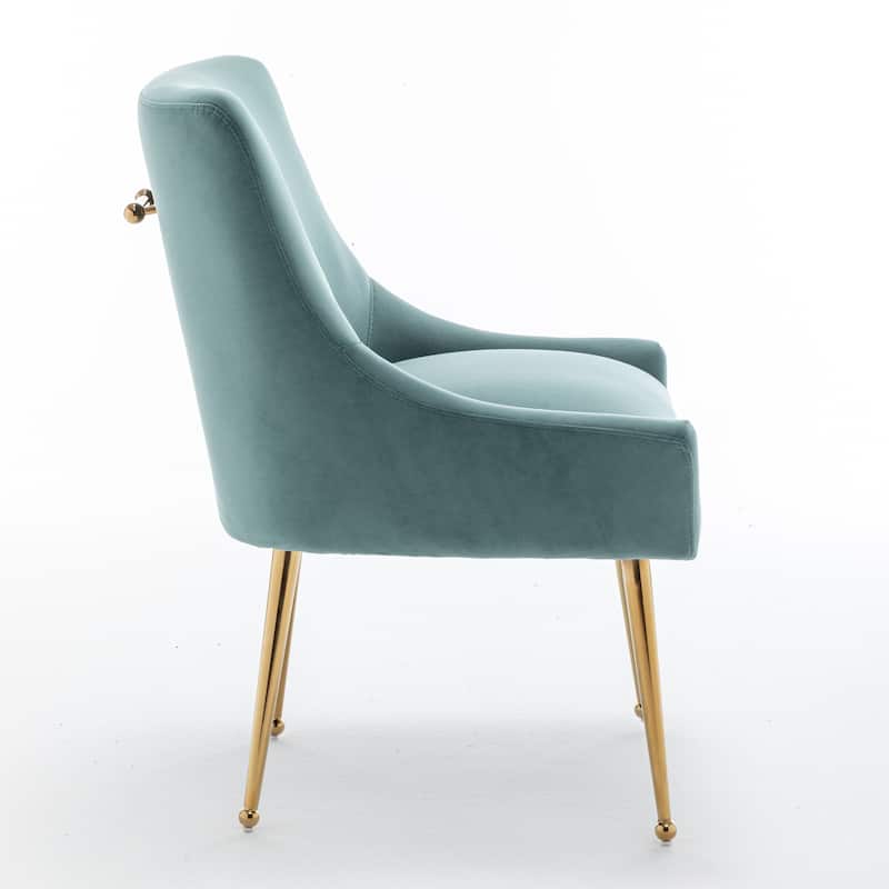 SEYNAR Velvet Upholstered Dining Chair Set of 6, Modern Glam Armless Side Chair