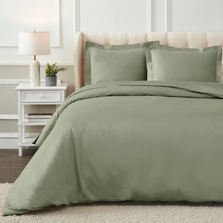 Superior 1200 Thread Count Egyptian Cotton Solid or Embroidered Duvet Cover Set