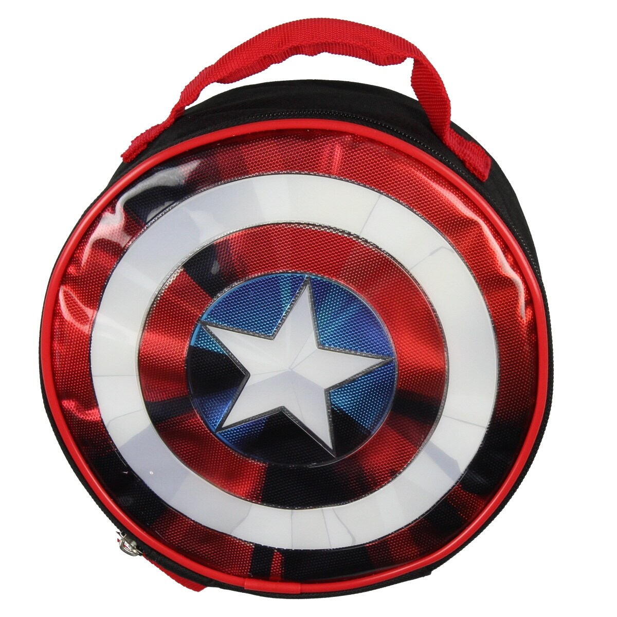 Shop Marvel Captain America Shield Shiny Optical Illusion Insulated Lunch Box Bag Tote Overstock 31768106