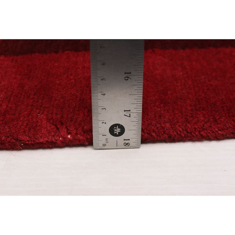 ECARPETGALLERY Hand-knotted Opulence Red Viscose, Wool Rug - 11'4 x 11'7