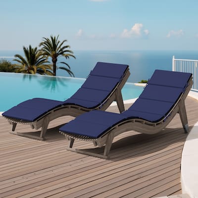 VredHom Outdoor Patio Chaise Lounge Rollable Cushion Lounger Pad