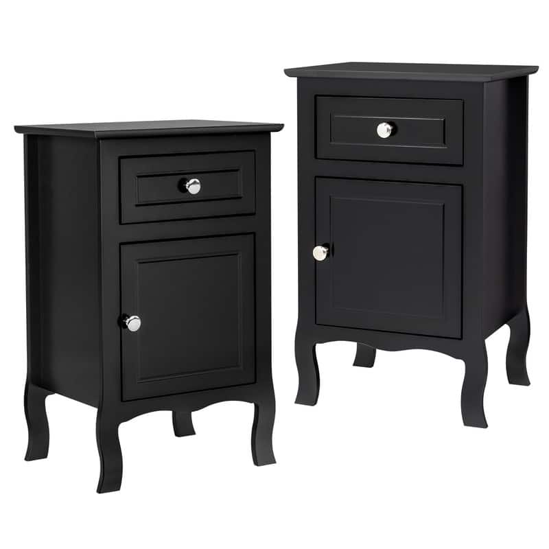 2pcs MDF Nightstand with One Drawer