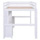preview thumbnail 14 of 34, Multifunctionl Full Size Loft Bed with Desk, Cabinets, Drawers and Bedside Tray, Charging Station, Sturdy Wood Frame, White