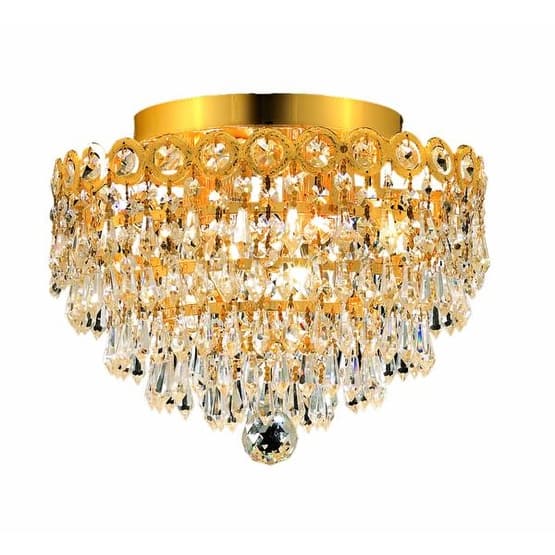 Fleur Illumination 4 light Gold Flush Mount