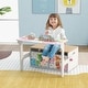 preview thumbnail 9 of 21, 3 in 1 Kids Convertible Activity Bench with 2 Removable Fabric Bins - 21" x 22" x 58"