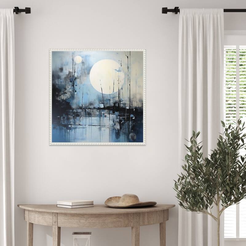 Illuminating Moon by Tradelink inhouse artist Framed Canvas Wall Art Print