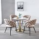 preview thumbnail 5 of 8, Modern chair(set of 2 ) with golden color iron tube legs, soft cushions and comfortable backrest, hairball back