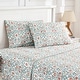 preview thumbnail 2 of 5, Printed Design Cotton Floral Arts & Crafts Sheet Set and Pillowcases