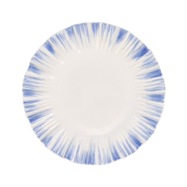 slide 2 of 3, viva by VIETRI Bari Blue and White European Dinner Plate