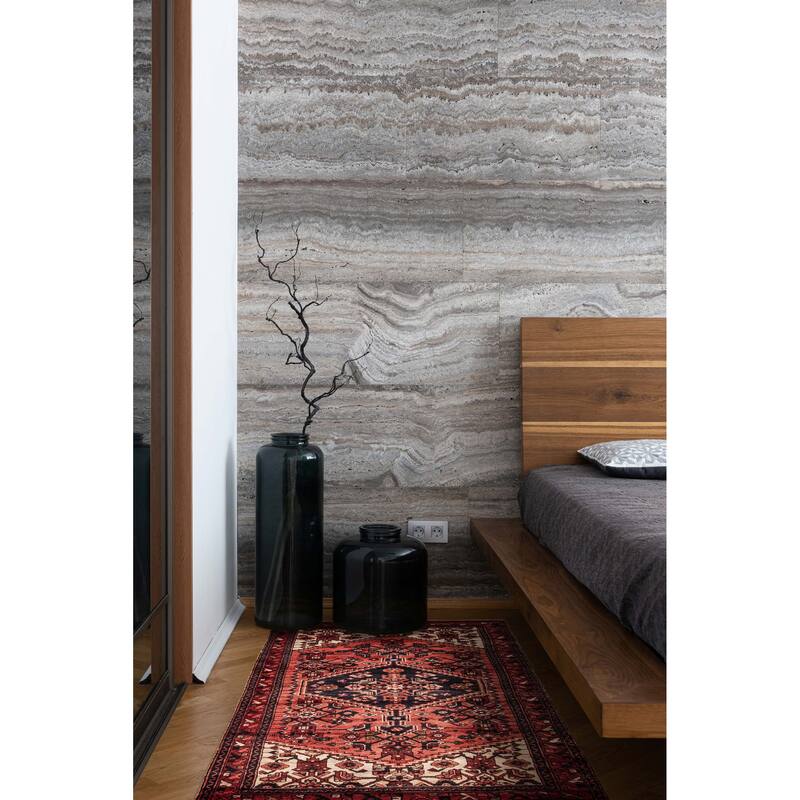 ECARPETGALLERY Hand-knotted Andelz Red Wool Rug - 3' 10" x 6' 3"
