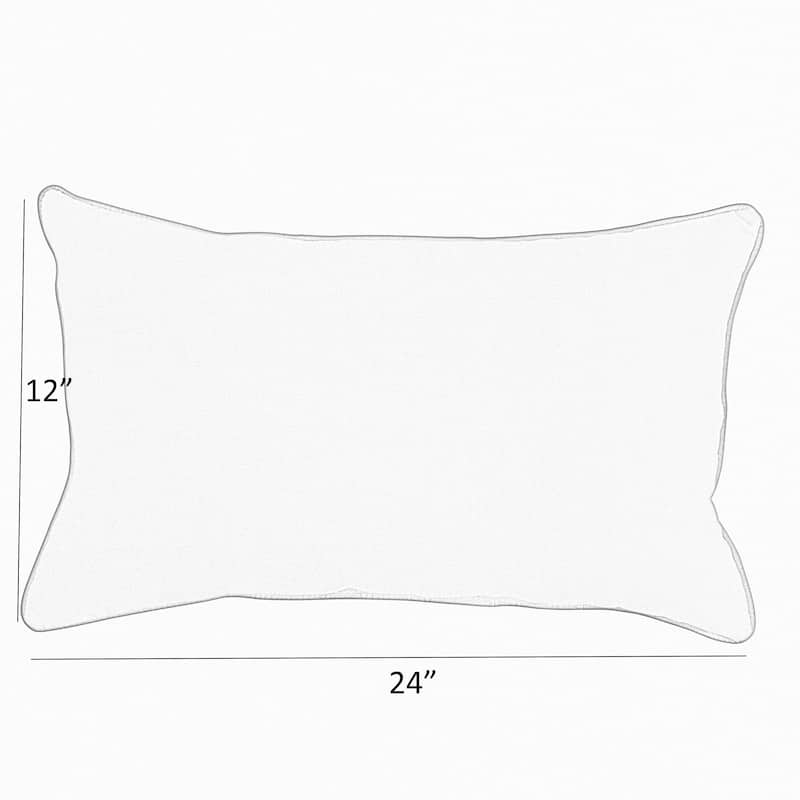 Sunbrella Cast Silver/ Canvas Navy Corded Indoor/ Outdoor Pillow Set