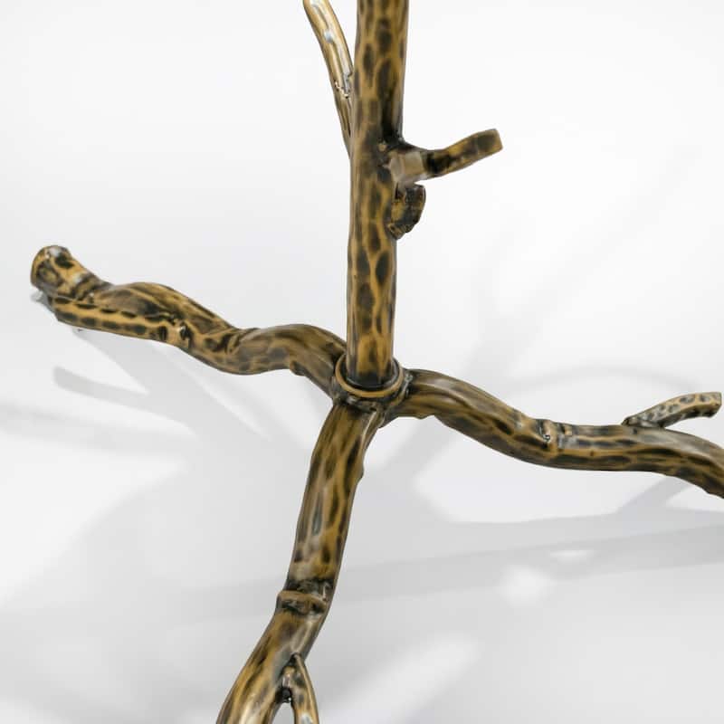 247 Shop At Home Lalia Modern Hammered Metal Tree Branch Side Table