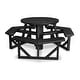 preview thumbnail 1 of 4, POLYWOOD Park 36" Round Picnic Table Black