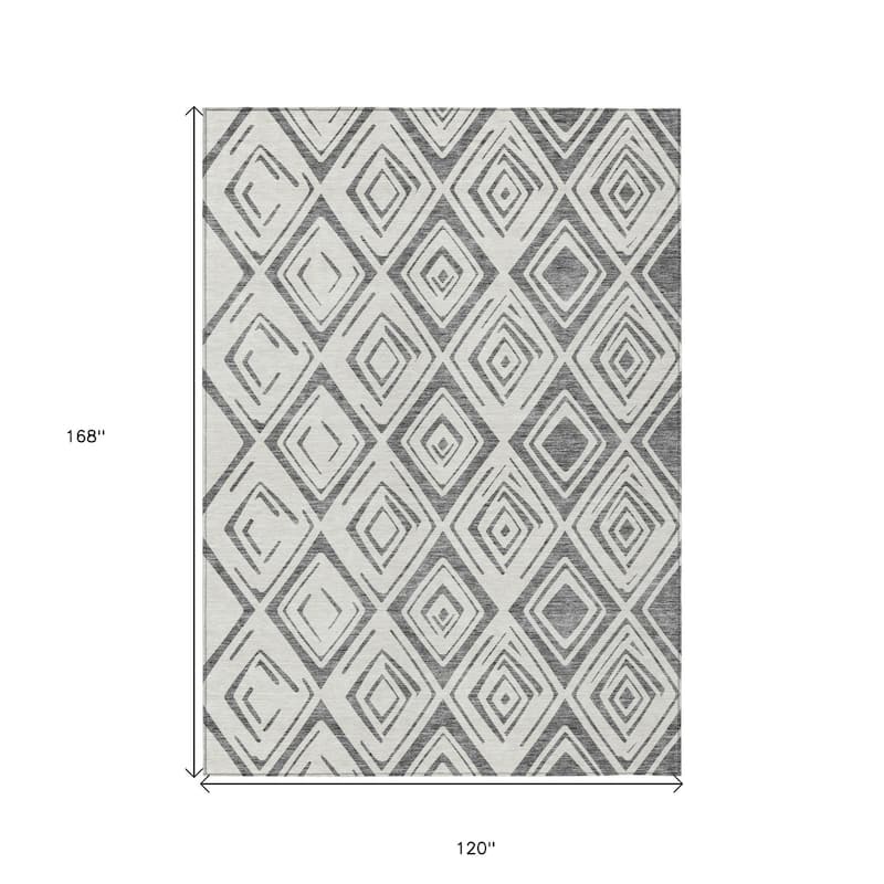 HomeRoots Geometric Transitional Rectangle Outdoor Rug